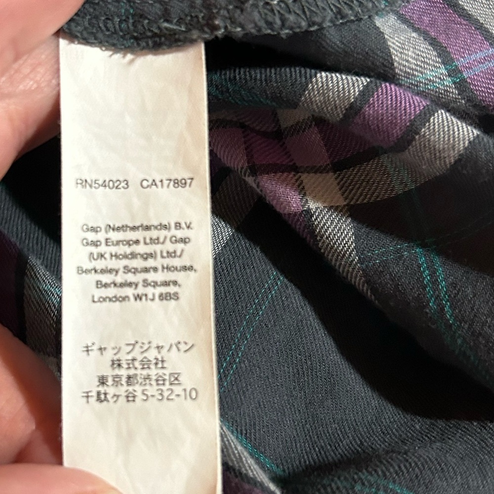 Gap Partial Button Plaid Flannel Top - image 7